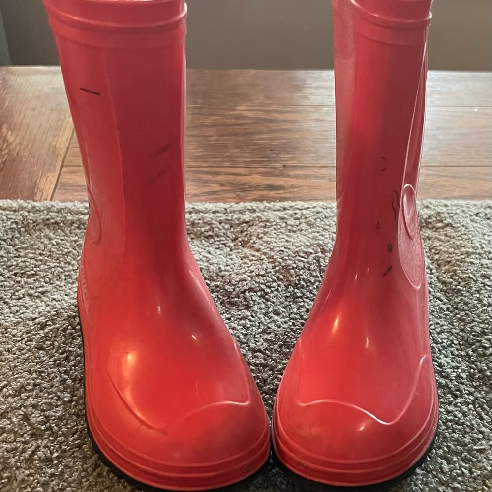 Kids Pink Rain Boots 11 Toddler